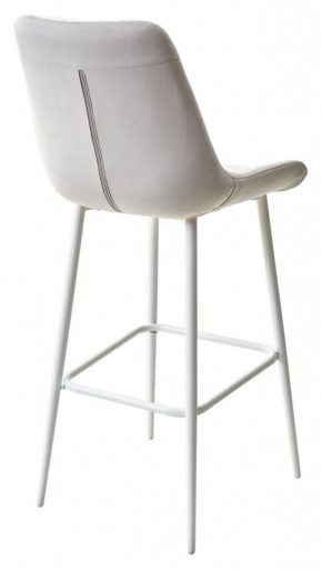 Барный стул ХОФМАН, цвет H-09 Светло-серый, велюр / белый каркас М-City в Ижевске - izhevsk.ok-mebel.com | фото 4