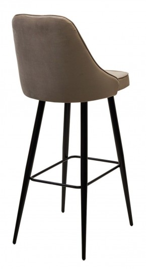 Барный стул NEPAL-BAR БЕЖЕВЫЙ #5, велюр/ черный каркас (H=78cm) М-City в Ижевске - izhevsk.ok-mebel.com | фото 3