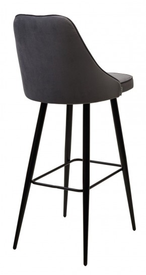 Барный стул NEPAL-BAR СЕРЫЙ #27, велюр/ черный каркас (H=78cm) М-City в Ижевске - izhevsk.ok-mebel.com | фото 3