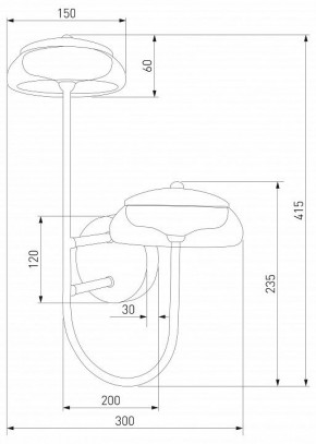 Бра Eurosvet Fungo 50388/2 LED черный в Ижевске - izhevsk.ok-mebel.com | фото 5