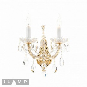 Бра iLamp Diamond W6071-2 GD+CL в Ижевске - izhevsk.ok-mebel.com | фото 2