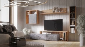 ДАЛЛАС Гостиная (модульная) цемент темный в Ижевске - izhevsk.ok-mebel.com | фото