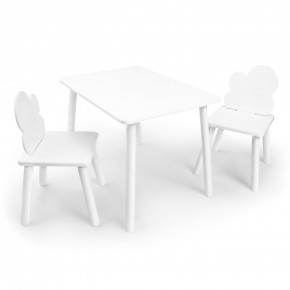 Детский комплект стол и два стула «Облачко» Rolti Baby (белый/белый, массив березы/мдф) в Ижевске - izhevsk.ok-mebel.com | фото
