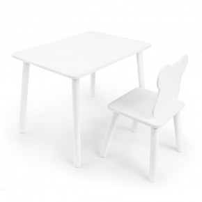 Детский комплект стол и стул «Мишка» Rolti Baby (белый/белый, массив березы/мдф) в Ижевске - izhevsk.ok-mebel.com | фото 1