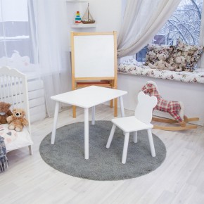 Детский комплект стол и стул «Мишка» Rolti Baby (белый/белый, массив березы/мдф) в Ижевске - izhevsk.ok-mebel.com | фото 2