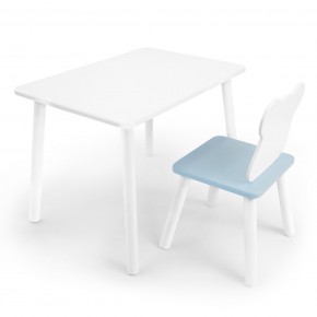 Детский комплект стол и стул «Мишка» Rolti Baby (белый/голубой, массив березы/мдф) в Ижевске - izhevsk.ok-mebel.com | фото 1