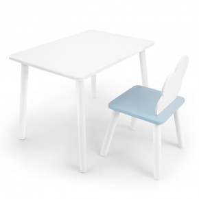 Детский комплект стол и стул «Облачко» Rolti Baby (белый/голубой, массив березы/мдф) в Ижевске - izhevsk.ok-mebel.com | фото