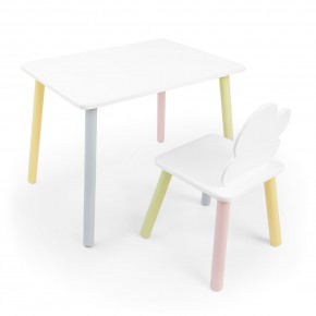 Детский комплект стол и стул «Облачко» Rolti Baby (белый/цветной, массив березы/мдф) в Ижевске - izhevsk.ok-mebel.com | фото
