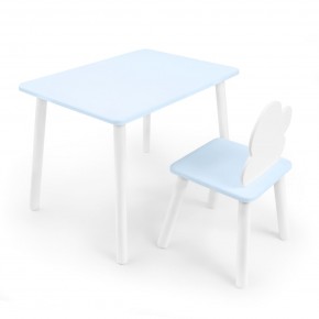 Детский комплект стол и стул «Облачко» Rolti Baby  (голубая столешница/голубое сиденье/белые ножки) в Ижевске - izhevsk.ok-mebel.com | фото
