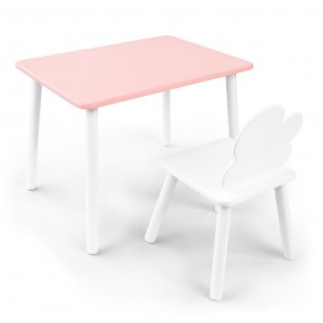 Детский комплект стол и стул «Облачко» Rolti Baby (розовый/белый, массив березы/мдф) в Ижевске - izhevsk.ok-mebel.com | фото 1