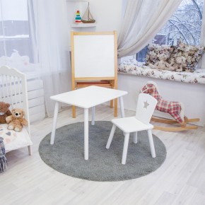 Детский комплект стол и стул «Звезда» Rolti Baby (белый/белый, массив березы/мдф) в Ижевске - izhevsk.ok-mebel.com | фото 2
