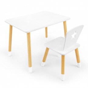 Детский комплект стол и стул «Звезда» Rolti Baby (белый/береза, массив березы/мдф) в Ижевске - izhevsk.ok-mebel.com | фото