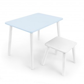 Детский комплект стол и табурет Rolti Baby (голубая столешница/белое сиденье/белые ножки) в Ижевске - izhevsk.ok-mebel.com | фото 1