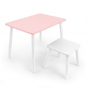 Детский комплект стол и табурет Rolti Baby (розовая столешница/белое сиденье/белые ножки) в Ижевске - izhevsk.ok-mebel.com | фото