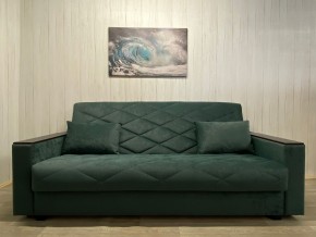 Диван Престиж-15 (НПБ+МДФ) велюр Sensey bottle green в Ижевске - izhevsk.ok-mebel.com | фото 2