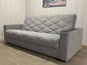 Диван Престиж-15 (НПБ+МДФ) велюр Sensey silver в Ижевске - izhevsk.ok-mebel.com | фото 2