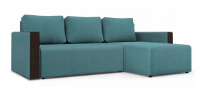 Диван угловой Алиса 3 Vital BLUE - Teos Dark Brown в Ижевске - izhevsk.ok-mebel.com | фото