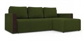 Диван угловой Алиса 3 Vital GREEN - Teos Dark Brown в Ижевске - izhevsk.ok-mebel.com | фото