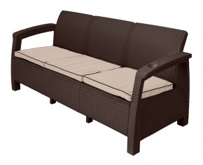 Диван Yalta Premium Sofa 3 Set (Ялта) шоколадный (+подушки под спину) в Ижевске - izhevsk.ok-mebel.com | фото 1