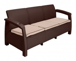 Диван Yalta Premium Sofa 3 Set (Ялта) шоколадный (+подушки под спину) в Ижевске - izhevsk.ok-mebel.com | фото 2