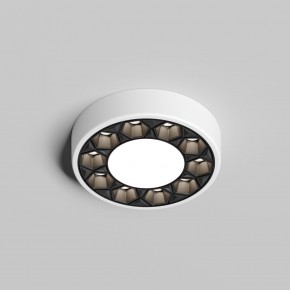 DK2440-WB Встраиваемый светильник DUAL 5+5 Вт, LED 4000K, IP 20, d90mm, белый/черный, алюминий/акрил в Ижевске - izhevsk.ok-mebel.com | фото