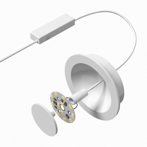 DK2700-WH Встраиваемый светильник, IP 20, 7 Вт, LED 3000, белый, алюминий в Ижевске - izhevsk.ok-mebel.com | фото 4