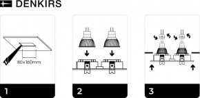 DK3022-BK Встраиваемый светильник, IP 20, 10 Вт, GU5.3, LED, черный, пластик в Ижевске - izhevsk.ok-mebel.com | фото 6