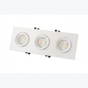 DK3023-WH Встраиваемый светильник, IP 20, 10 Вт, GU5.3, LED, белый, пластик в Ижевске - izhevsk.ok-mebel.com | фото 3