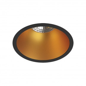 DK3026-BG Встраиваемый светильник, IP 20, 10 Вт, GU5.3, LED, черный/золотой, пластик в Ижевске - izhevsk.ok-mebel.com | фото