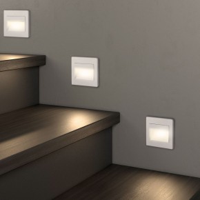 DK3050-WH Светильник встраиваемый в стену, IP 20, LED 3000, 1 Вт, белый, пластик в Ижевске - izhevsk.ok-mebel.com | фото 6