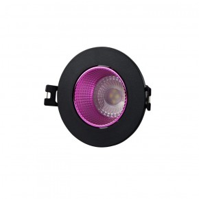DK3061-BK+PI Встраиваемый светильник, IP 20, 10 Вт, GU5.3, LED, черный/розовый, пластик в Ижевске - izhevsk.ok-mebel.com | фото 1