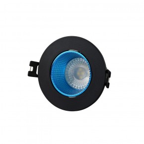 DK3061-BK+СY Встраиваемый светильник, IP 20, 10 Вт, GU5.3, LED, черный/голубой, пластик в Ижевске - izhevsk.ok-mebel.com | фото