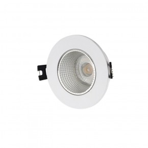 DK3061-WH+CH Встраиваемый светильник, IP 20, 10 Вт, GU5.3, LED, белый/хром, пластик в Ижевске - izhevsk.ok-mebel.com | фото