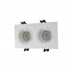 DK3072-WH Встраиваемый светильник, IP 20, 10 Вт, GU5.3, LED, белый/белый, пластик в Ижевске - izhevsk.ok-mebel.com | фото