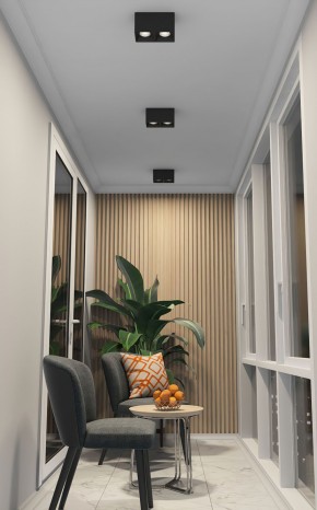 DK3085-BK+CH Светильник накладной IP 20, 10 Вт, GU5.3, LED, черный/хром, пластик в Ижевске - izhevsk.ok-mebel.com | фото 2