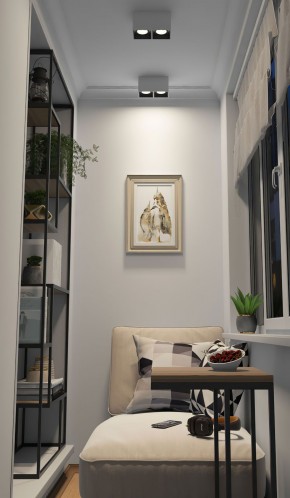 DK3085-WB+WH Светильник накладной IP 20, 10 Вт, GU5.3, LED, бело-черный/белый, пластик в Ижевске - izhevsk.ok-mebel.com | фото 2