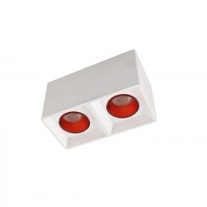 DK3085-WH+RD Светильник накладной IP 20, 10 Вт, GU5.3, LED, белый/красный, пластик в Ижевске - izhevsk.ok-mebel.com | фото