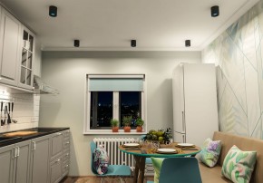 DK3090-BK+CY Светильник накладной IP 20, 10 Вт, GU5.3, LED, черный/голубой, пластик в Ижевске - izhevsk.ok-mebel.com | фото 2