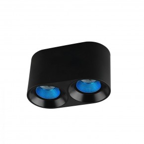 DK3096-BK+CY Светильник накладной IP 20, 10 Вт, GU5.3, LED, черный/голубой, пластик в Ижевске - izhevsk.ok-mebel.com | фото