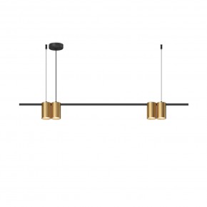 DK4061-BK+SG Подвесной светильник ORBIT, IP20, 4xGU10 LED до 15 Вт, черный + сатинированное золото, алюминий в Ижевске - izhevsk.ok-mebel.com | фото 3