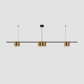 DK4063-BK+SG Подвесной светильник ORBIT, IP20, 7xGU10 LED до 15 Вт, черный + сатинированное золото, алюминий в Ижевске - izhevsk.ok-mebel.com | фото 2