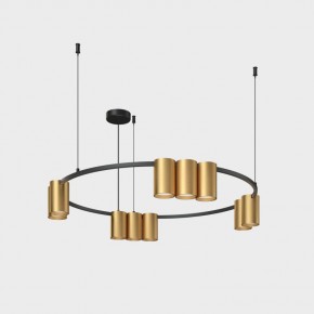 DK4065-BK+SG Подвесной светильник ORBIT , IP20, 10xGU10 LED до 15 Вт, черный + сатинированное золото, алюминий в Ижевске - izhevsk.ok-mebel.com | фото 2