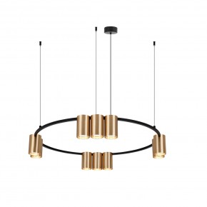 DK4065-BK+SG Подвесной светильник ORBIT , IP20, 10xGU10 LED до 15 Вт, черный + сатинированное золото, алюминий в Ижевске - izhevsk.ok-mebel.com | фото 3
