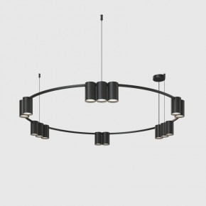 DK4067-BK Подвесной светильник ORBIT, IP20, 15xGU10 LED до 15 Вт, черный матовый, алюминий в Ижевске - izhevsk.ok-mebel.com | фото
