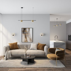 DK5060-BK+SG Бра ORBIT, IP20, 3000К, LED, 10 Вт, черный + сатинированное золото, алюминий в Ижевске - izhevsk.ok-mebel.com | фото 5