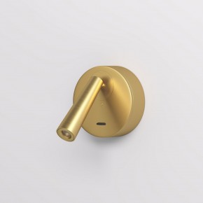 DK5072-SB Бра SHINE WALL со светодиодом, D104*H68, IP20, 3000К, 3W, RA?90, сатинированная латунь, алюминий в Ижевске - izhevsk.ok-mebel.com | фото 2