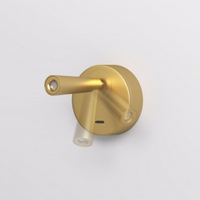 DK5072-SB Бра SHINE WALL со светодиодом, D104*H68, IP20, 3000К, 3W, RA?90, сатинированная латунь, алюминий в Ижевске - izhevsk.ok-mebel.com | фото 3