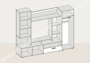 Гостиная Аллегро вариант-3 (Венге/Белфорт) в Ижевске - izhevsk.ok-mebel.com | фото 3