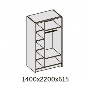 ИННЭС-5 Шкаф-купе 2-х дв. 1400 (1дв. Ф1 - бодега белая, 1дв. Ф2 - зеркало) в Ижевске - izhevsk.ok-mebel.com | фото 2