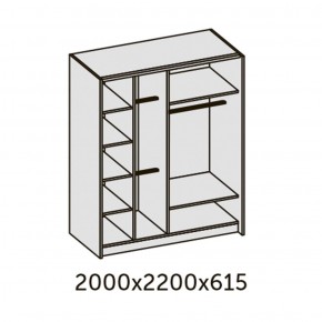 ИННЭС-5 Шкаф-купе 2-х дв. 2000 (2 дв. Ф3 - венге вст. экокожа корич) в Ижевске - izhevsk.ok-mebel.com | фото 2